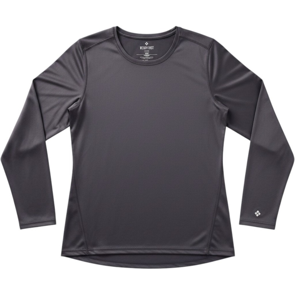 Med Couture Layers Womens Long Sleeve Scrub Underscrub Top Pewter Gray MC8499 M